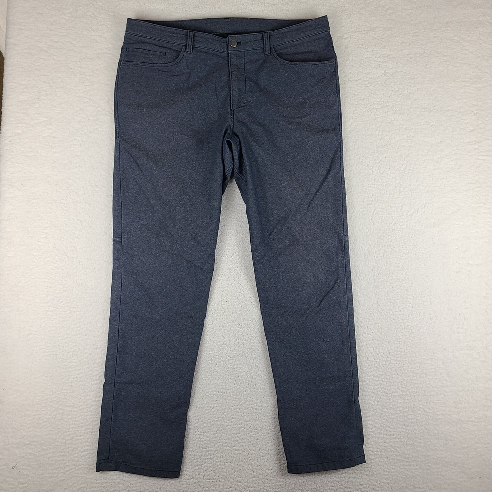 Lululemon Pants Mens 38x33 Dark Blue Slim Straight Cotton Polyester Chino Khakis